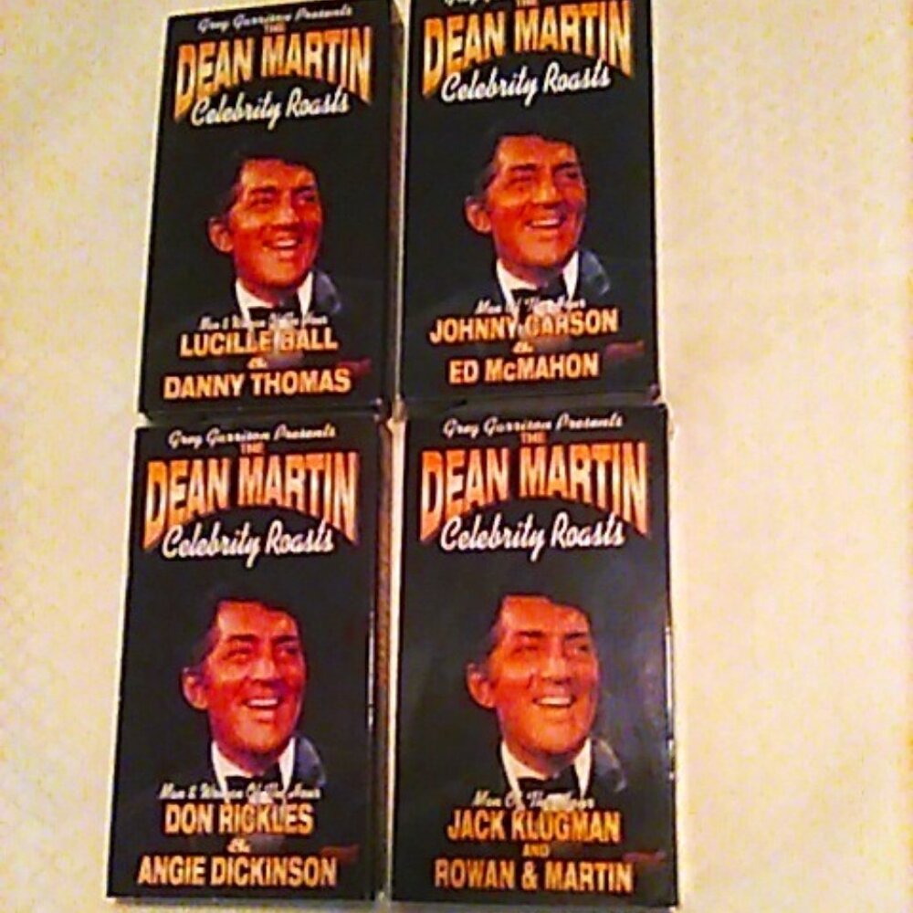 VHS Dean Martin Celeb Roast 4 Tapes Carson Ball Klugman Rickles 1998-1999 Vintag